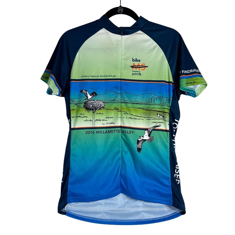 4/$25 Primal Cycling Biking Jersey Shirt Ankeny National Wildlife‎ Refuge Sz 2XL
